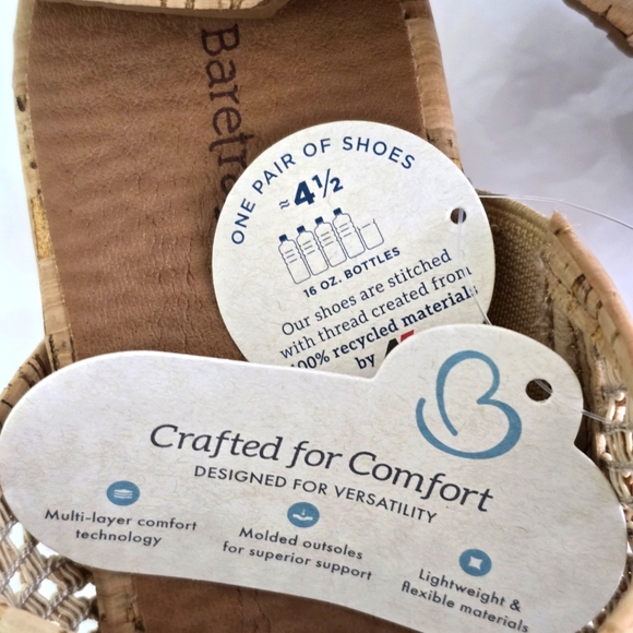 Baretraps Bethie Slide Wedge Cork wrapped Sandals Size 8 - Picture 2 of 8